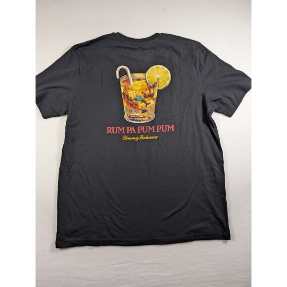 Tommy Bahama Rum Pa Pum Pum Black Mens Graphic Cotton T-Shirt Size Small NWT - Picture 6 of 6